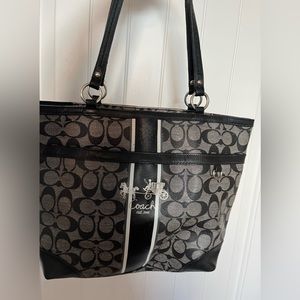 Vintage Black and grey coach bag